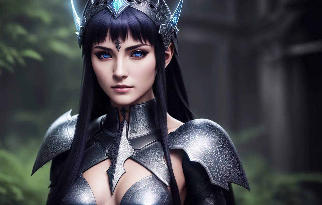 Photo wallpaper AI Art, Neuronet, original ai-artwork, art, girl, Stable Diffusion, armor, fantasy