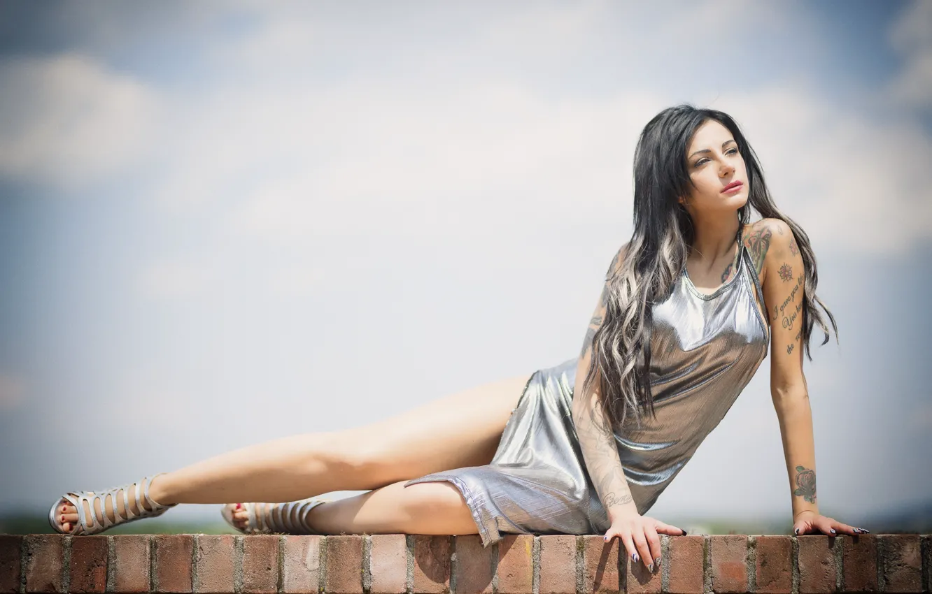 Photo wallpaper summer, model, figure, dress, Marina