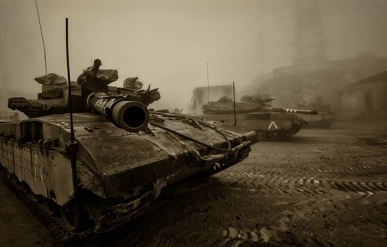 Photo wallpaper tank, combat, Merkava, main, Merkava, Israel
