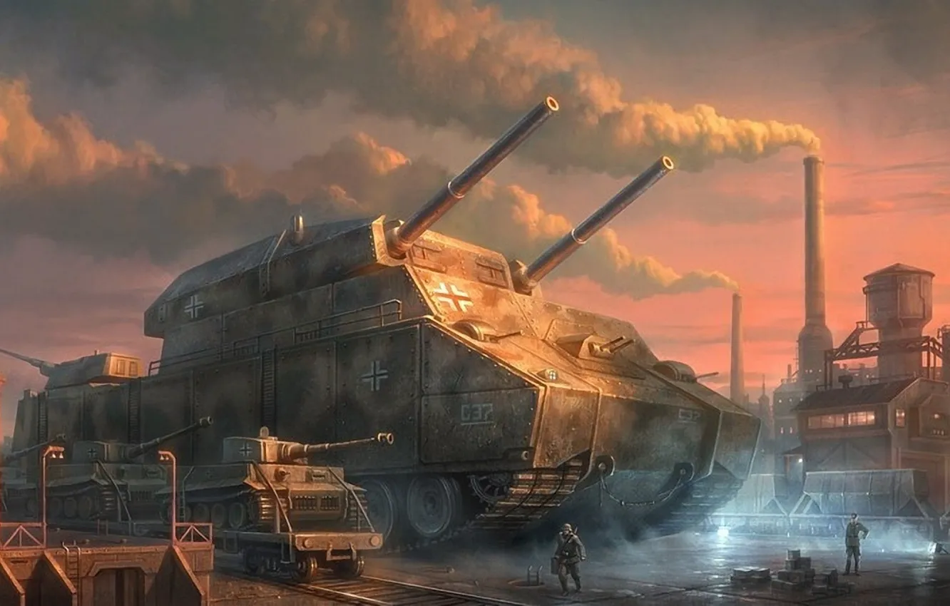 Photo wallpaper tank, P-1000 ratte, R-1000