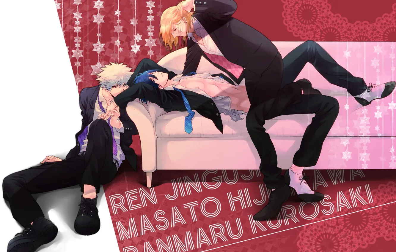 Photo wallpaper sofa, guys, Uta No prince-sama, Singing Prince. 