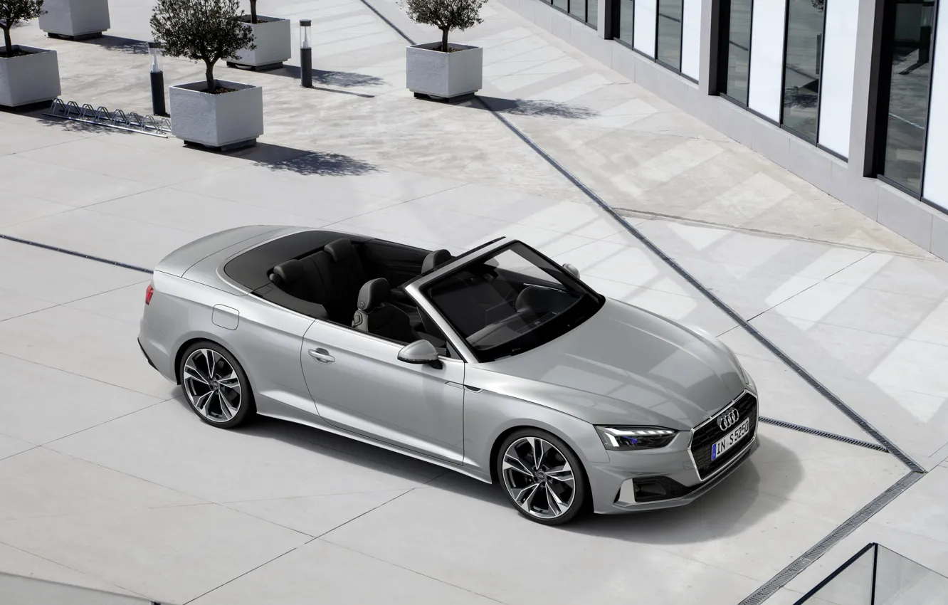 Photo wallpaper grey, Audi, top, convertible, Audi A5, A5, 2019, A5 Cabriolet
