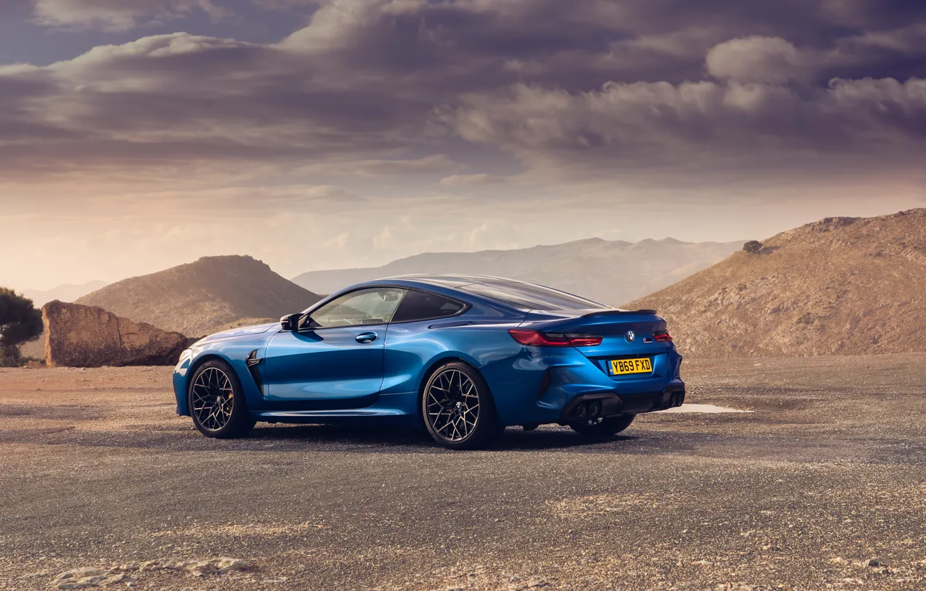 Photo wallpaper BMW, rear view, Coupe, Competition, UK-Spec, 2019, BMW M8, F92