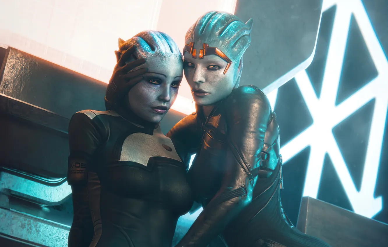 Photo wallpaper game, mass effect, art, Samara, Character, artwok, Liara T’Soni, Femsheppard