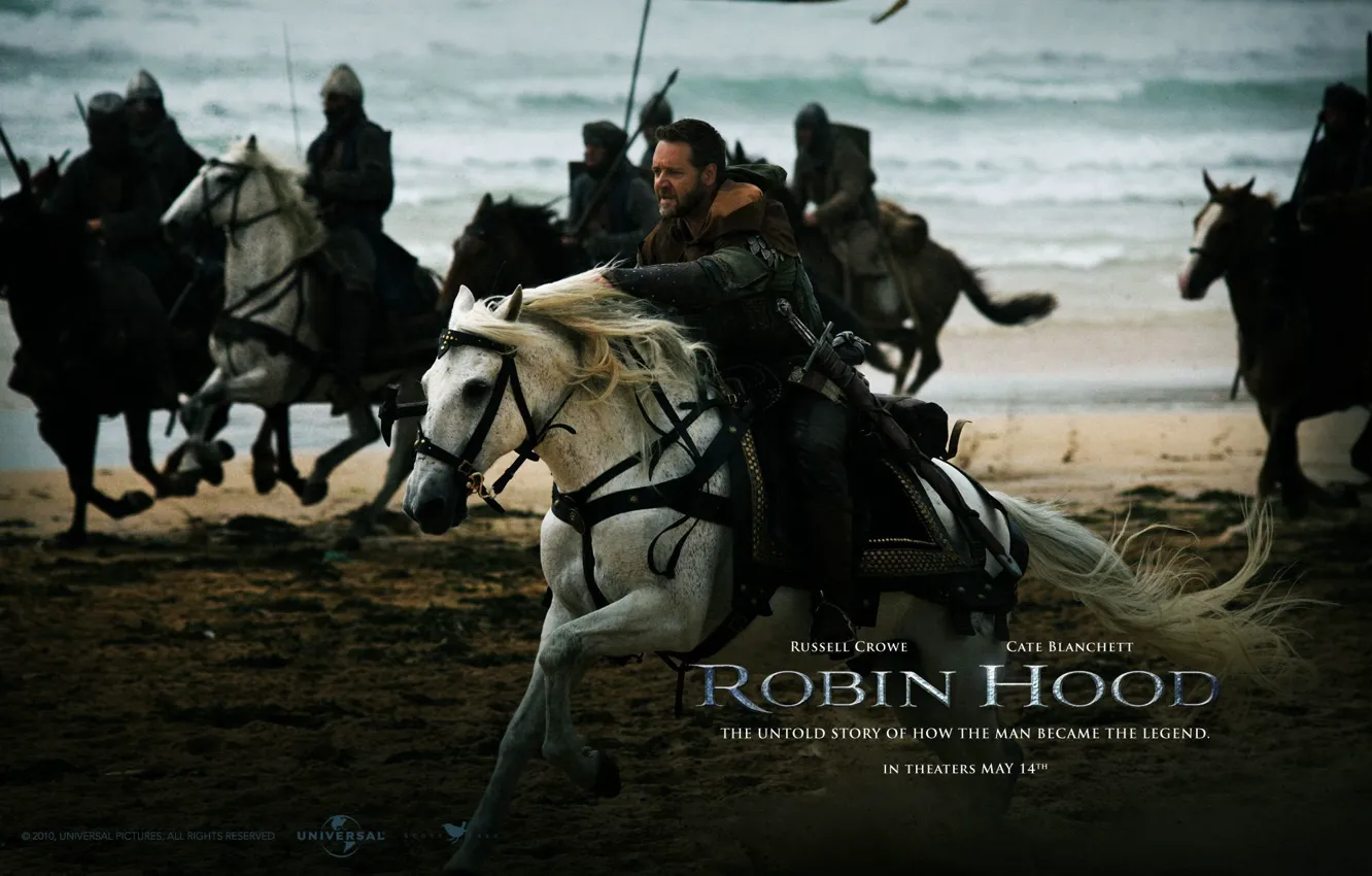 Photo wallpaper Cate Blanchett, the movie Robin hood, actors Russell Crowe