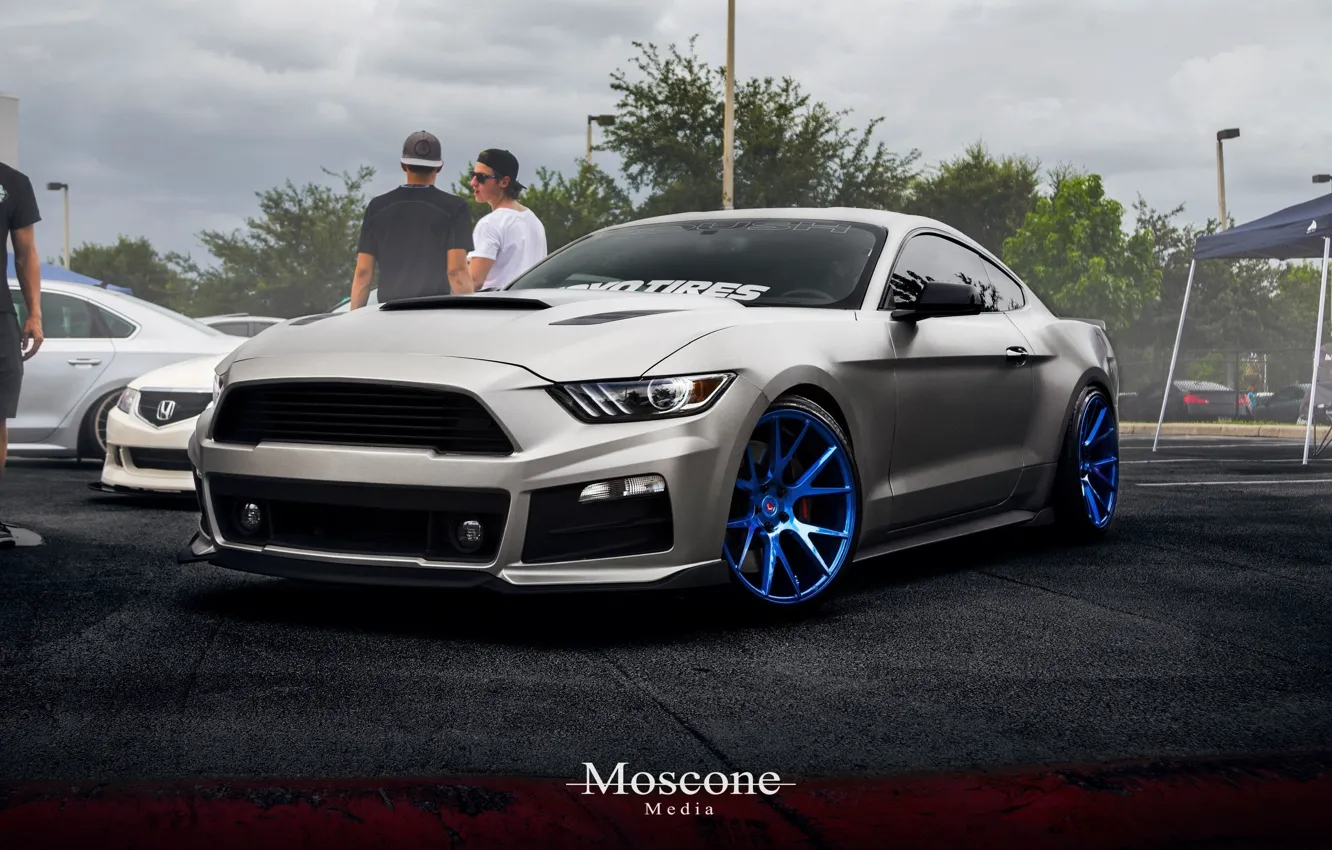 Photo wallpaper mustang, Mustang, wheels, ford, Ford, muscle, tuning, power
