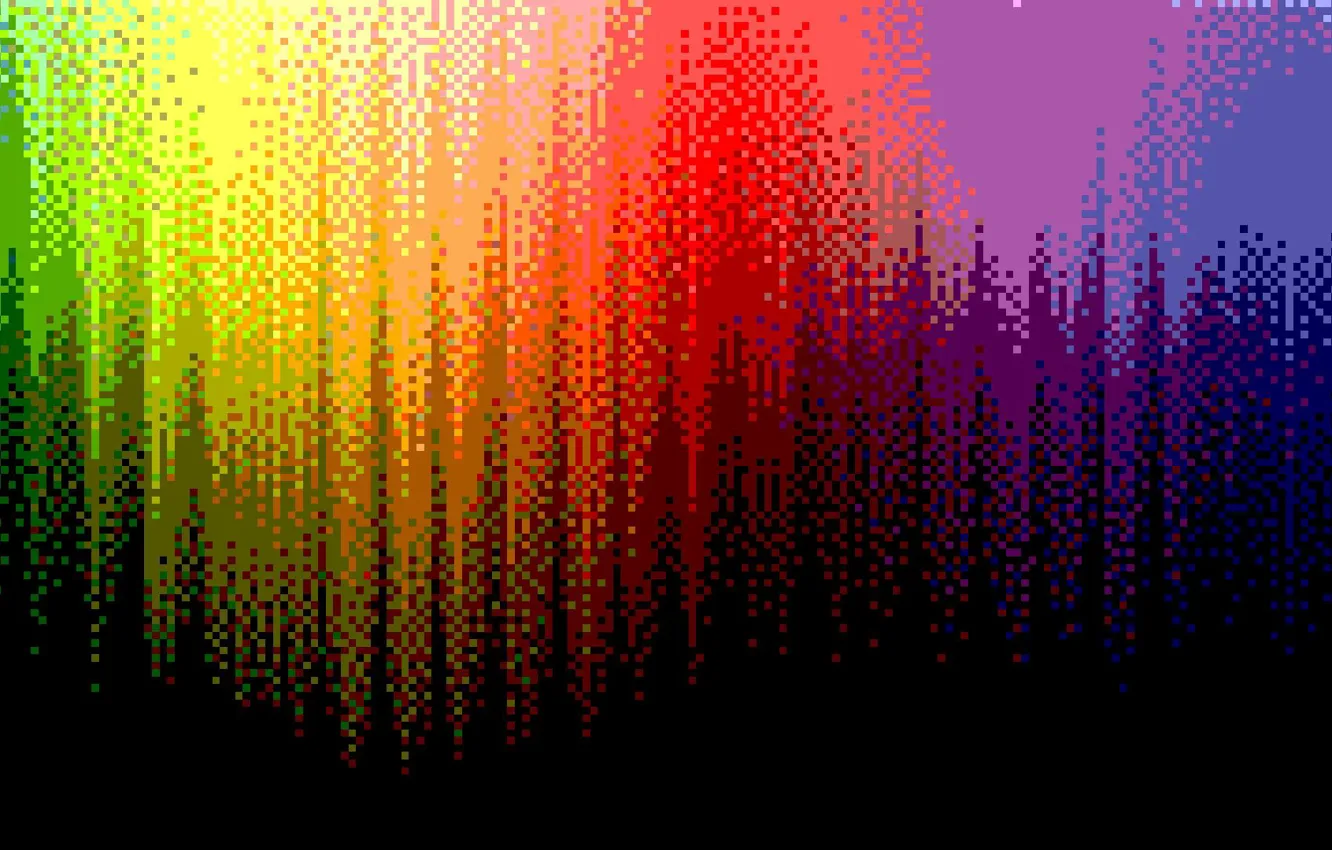 Photo wallpaper colored, texture, color, pixel art, lowpoly