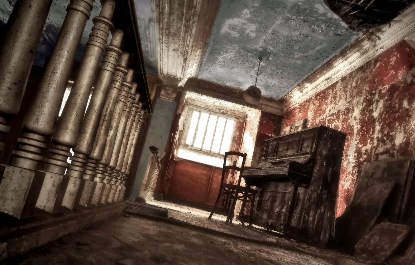 Photo wallpaper music, room, piano