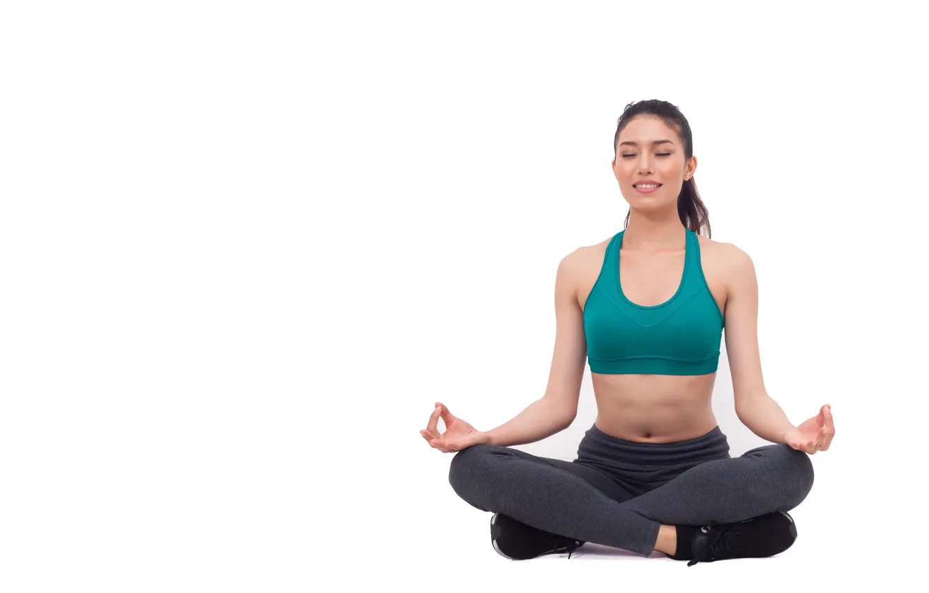 Photo wallpaper work, yoga, training, stretching, wellness, sportswear, yoga class