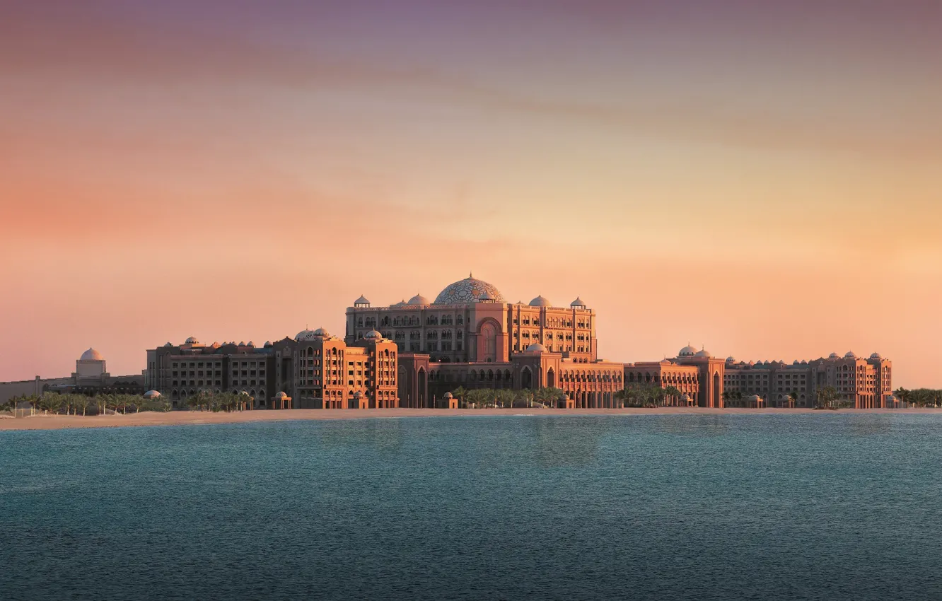 Photo wallpaper castle, UAE, coastal, Abu Dhabi