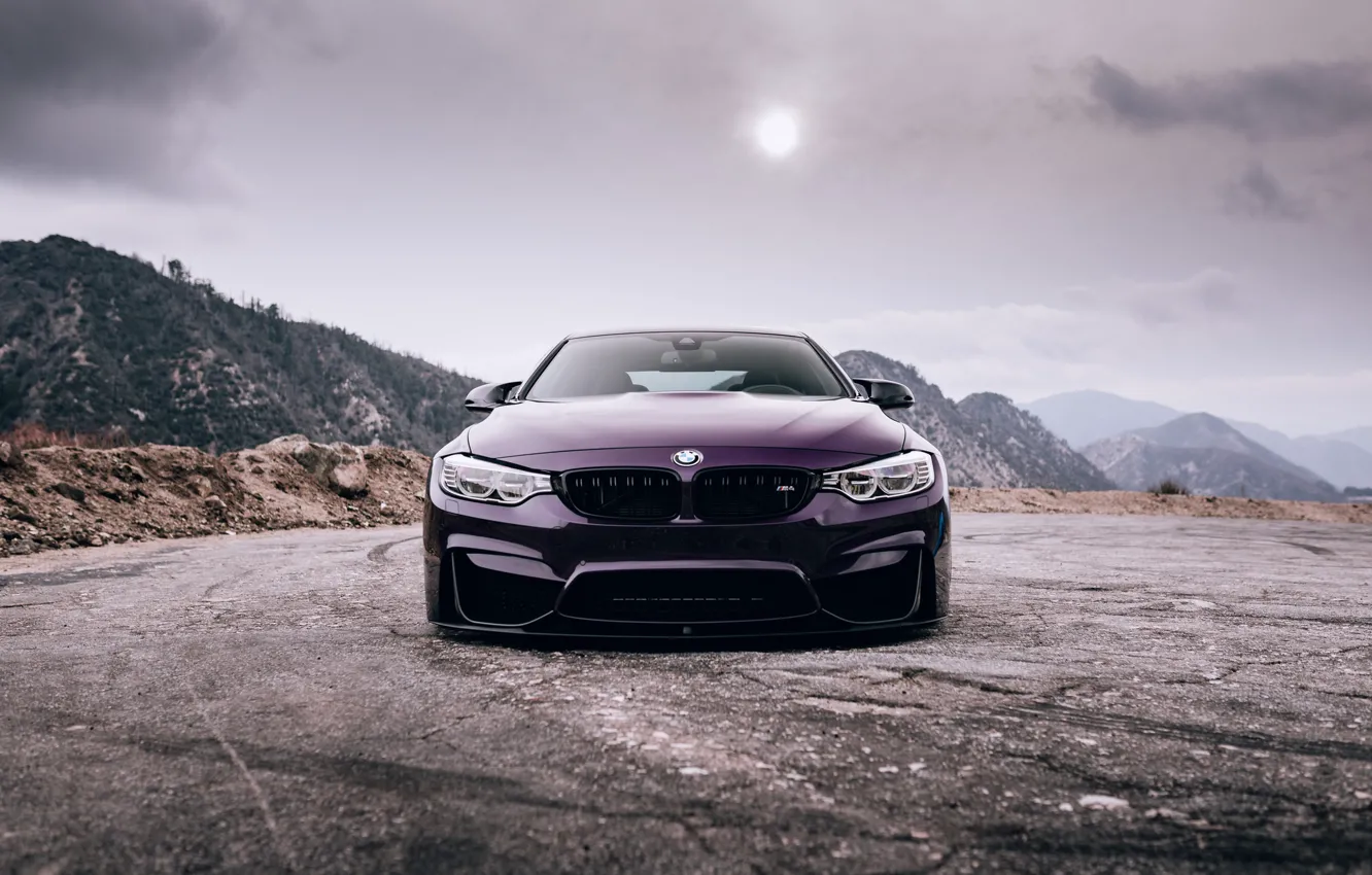 Photo wallpaper BMW, Purple, Front, Face, F82, Sight