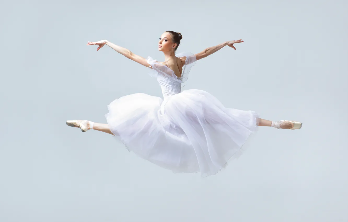 Photo wallpaper girl, jump, ballerina