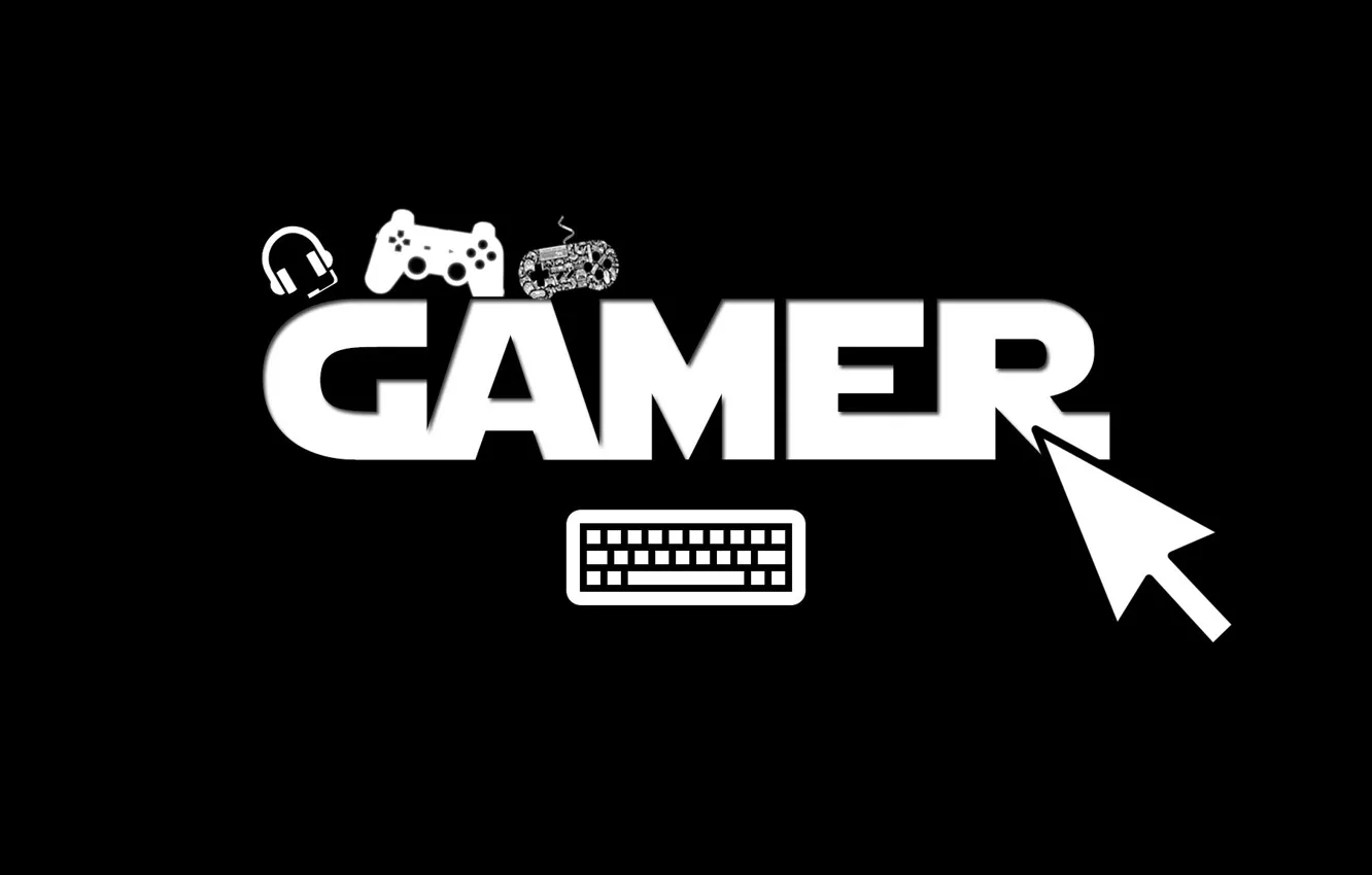 Photo wallpaper Headphones, Keyboard, Gamer, Game, Gamepad, Gamer