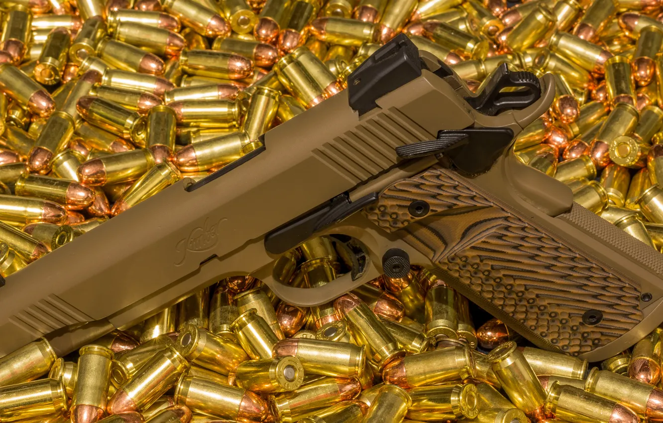 Photo wallpaper gun, weapons, semi-automatic, Kimber