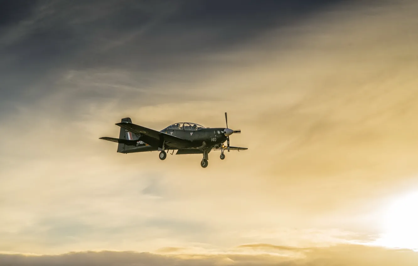 Photo wallpaper the sky, aviation, the plane, RAF Shorts Tucano T1