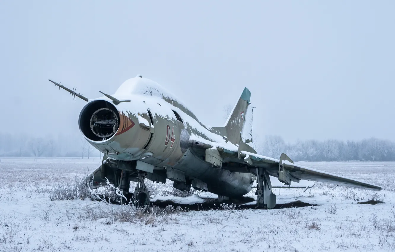 Photo wallpaper the plane, scrap, Su-22