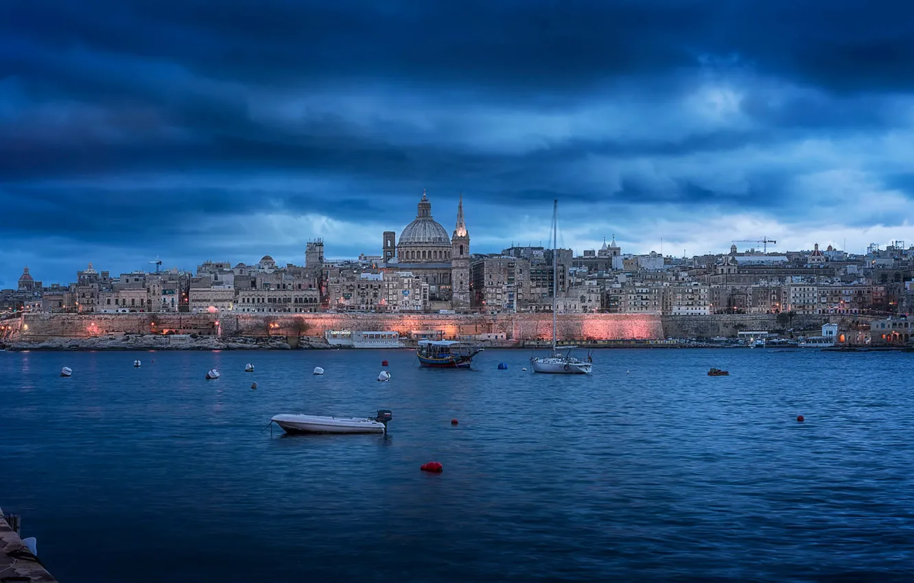Photo wallpaper sea, home, Malta, Valletta