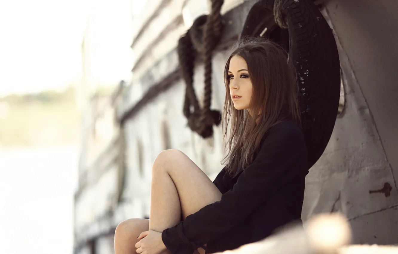 Photo wallpaper look, legs, knees, Xenia, Kseniya Kokoreva