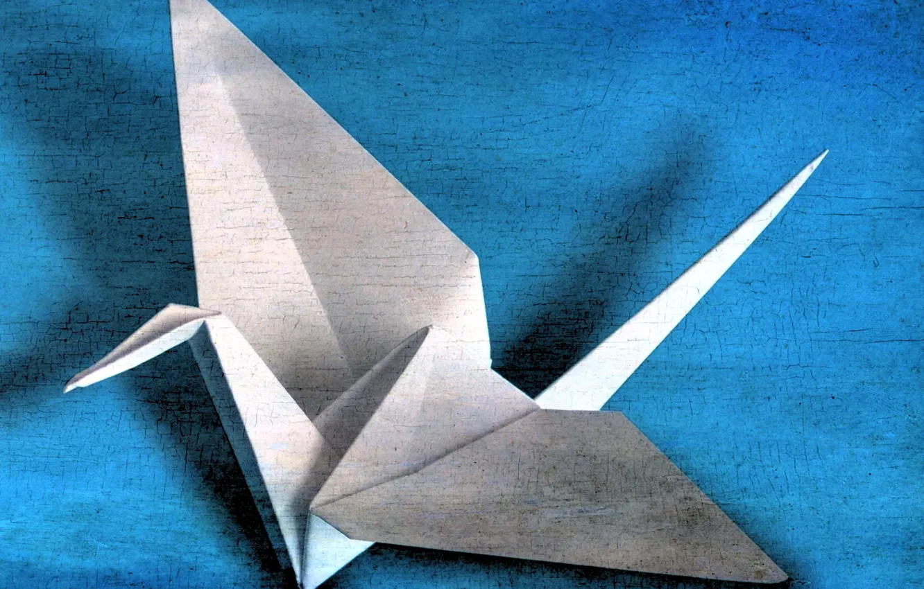 Photo wallpaper style, paper, crane, origami