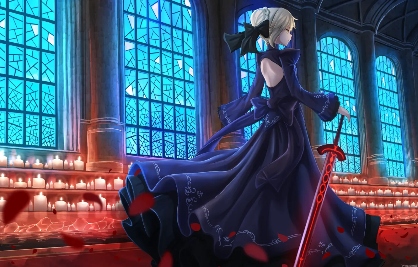 Photo wallpaper sword, anime, art, the saber, Fate / Grand Order