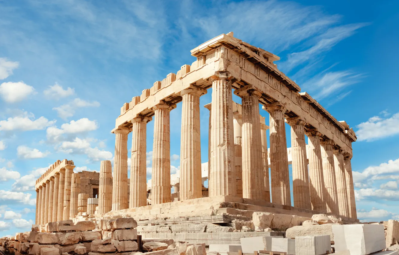 Photo wallpaper ruins, ancient, Greece, Greek, edification