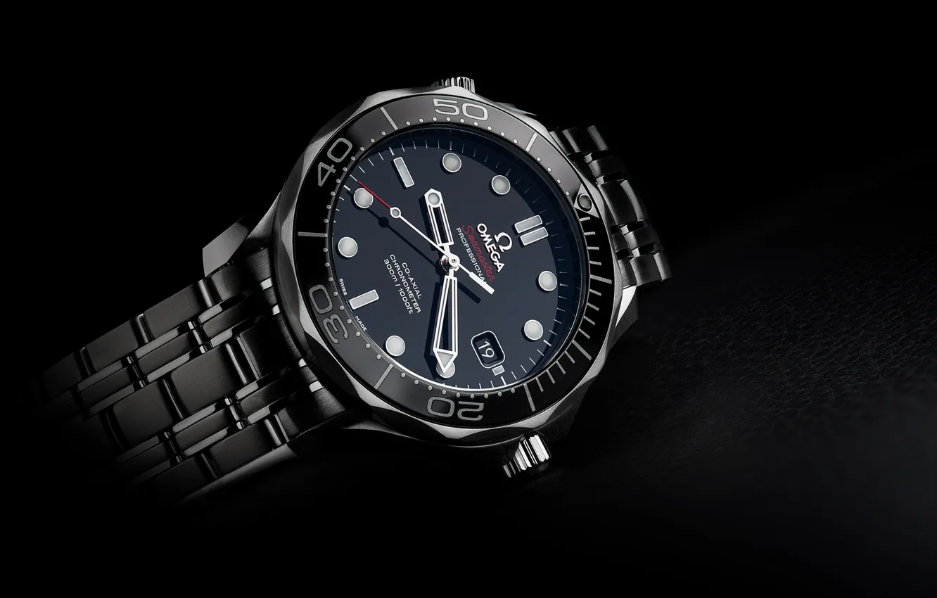 Photo wallpaper metal, Omega, watch, quality