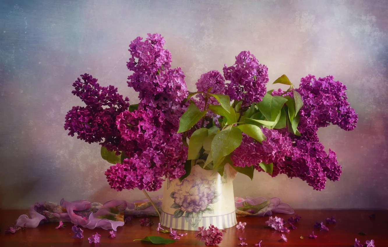 Photo wallpaper bouquet, spring, lilac