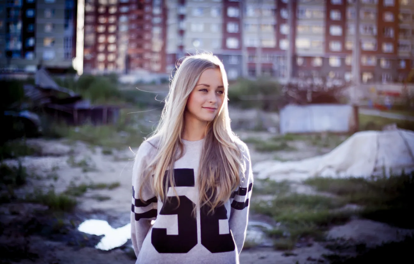 Photo wallpaper look, the sun, light, smile, home, hoodie