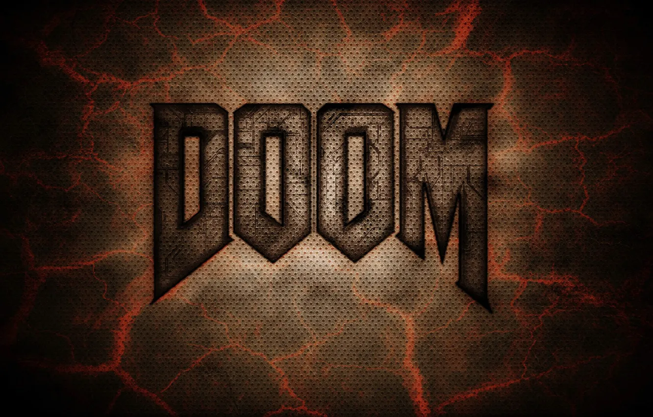 Photo wallpaper cracked, background, texture, Doom, Doom