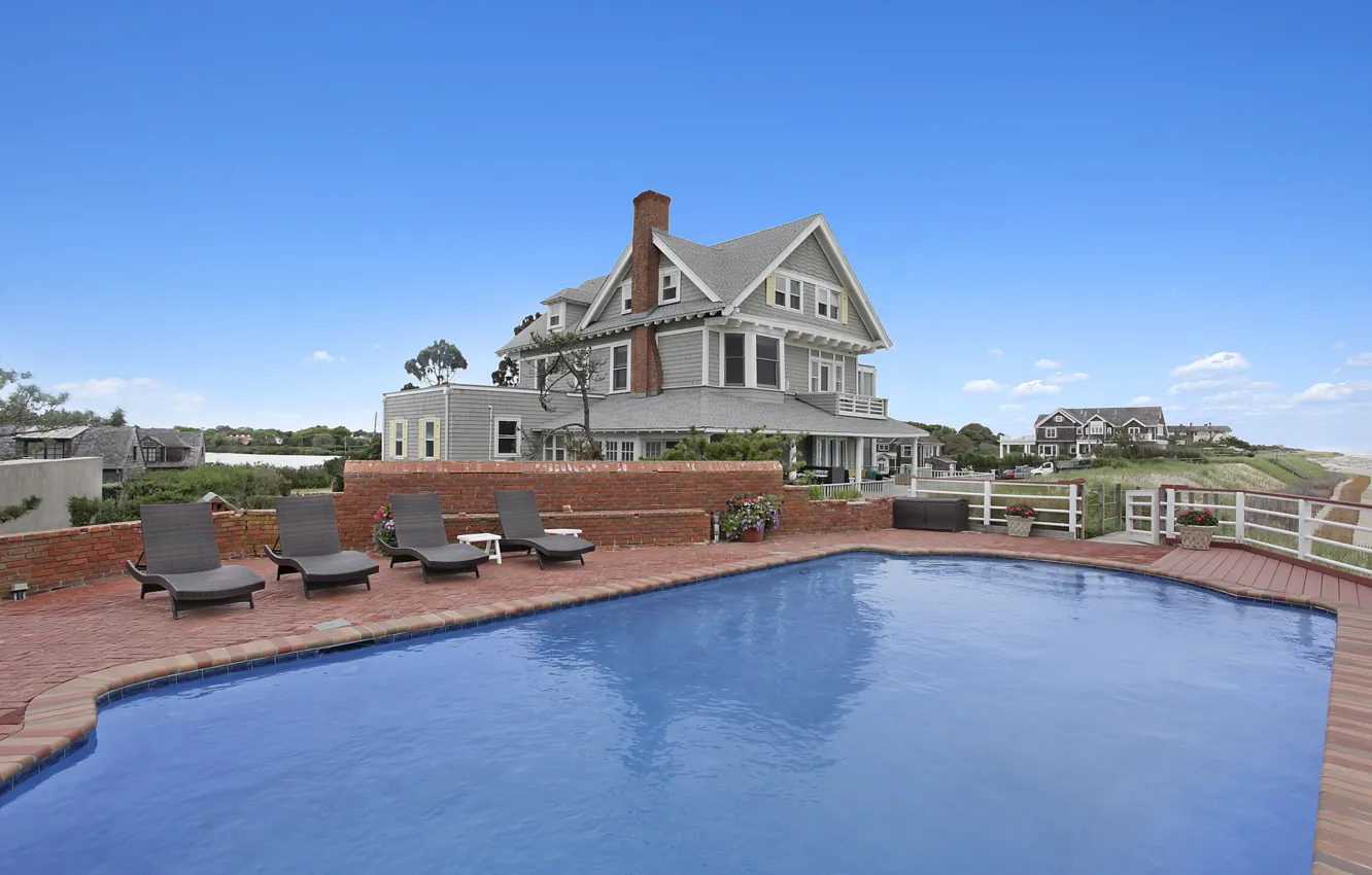 Photo wallpaper home, pool, cottage, England, Southampton