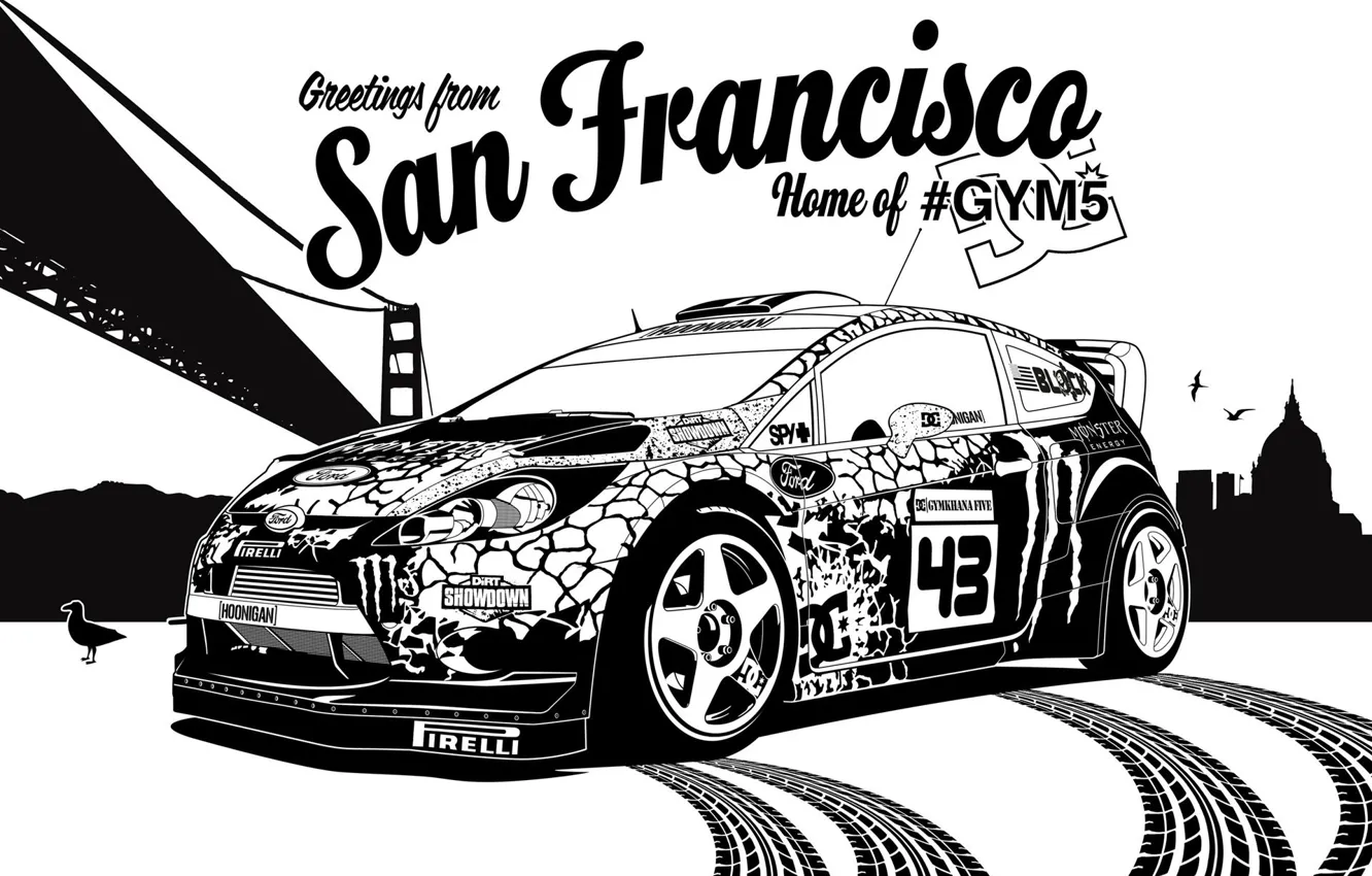 Photo wallpaper ford, rally, rally, wrc, San Francisco, fiesta, Ken Block, Ken Block