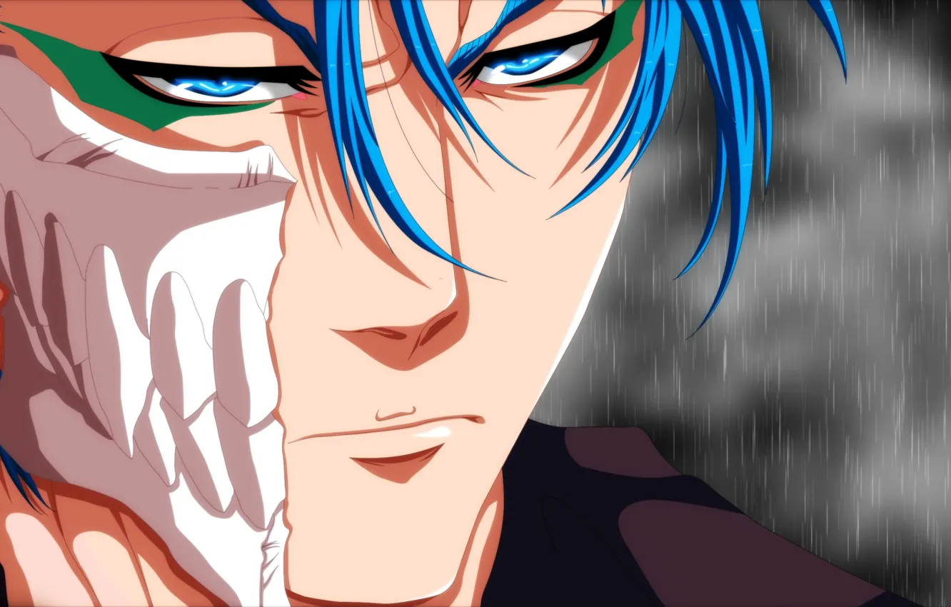 Photo wallpaper face, anime, guy, Bleach, grimmjow, Grimmjow Jaegerjaquez