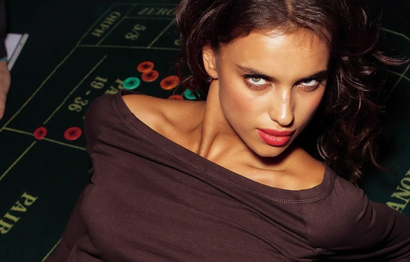 Photo wallpaper look, face, hair, Irina Sheik, Irina Shayk