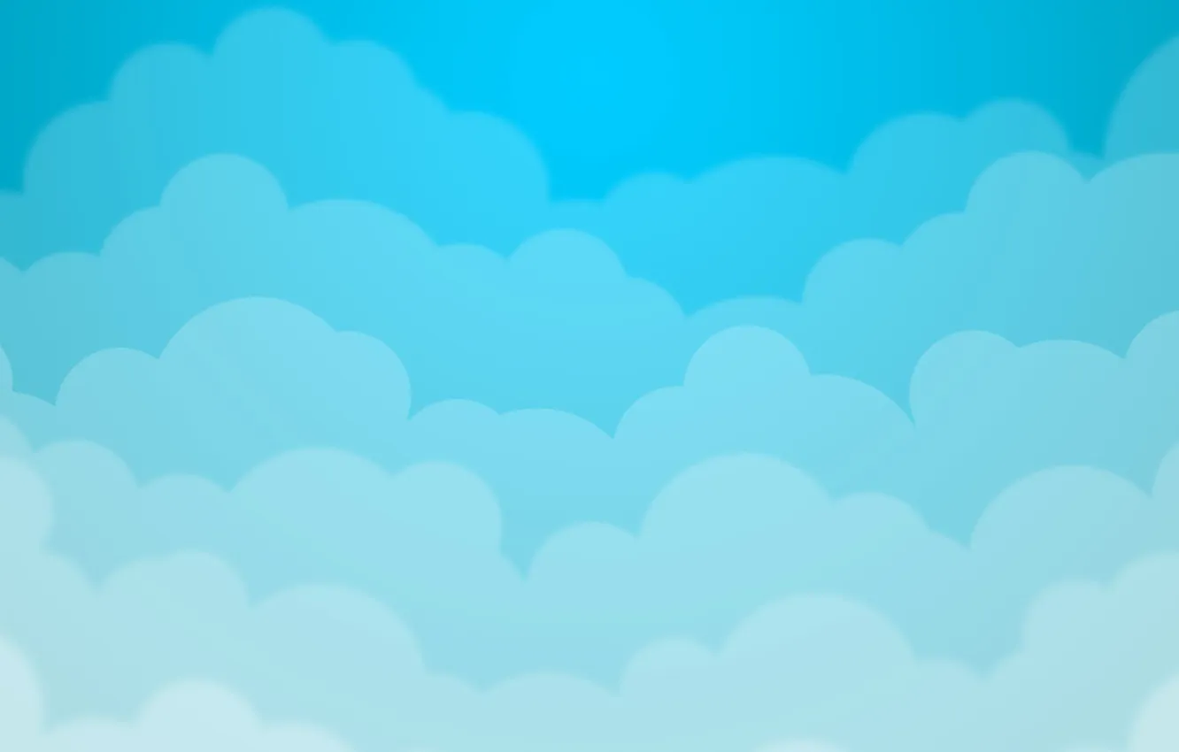 Photo wallpaper clouds, blue, blue