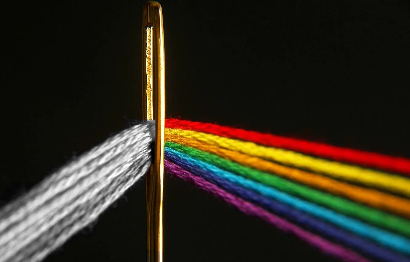 Photo wallpaper macro, needles, background, black, color, thread, ears, thread