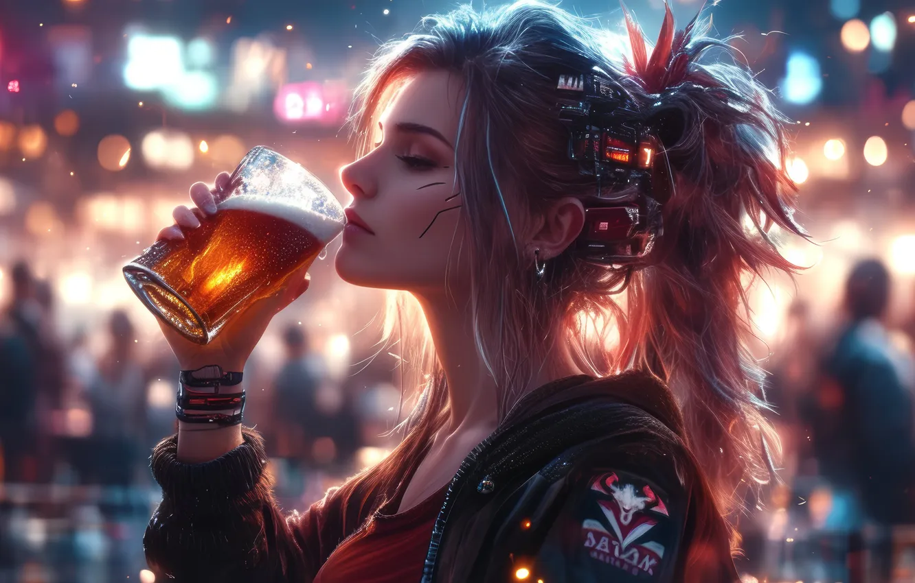 Photo wallpaper beer, relaxation, sip