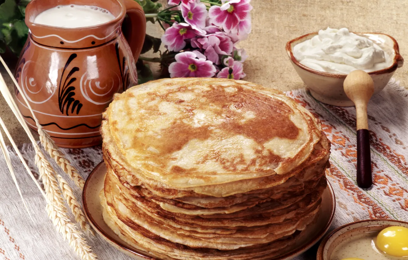 Photo wallpaper photo, food, pancakes, cakes