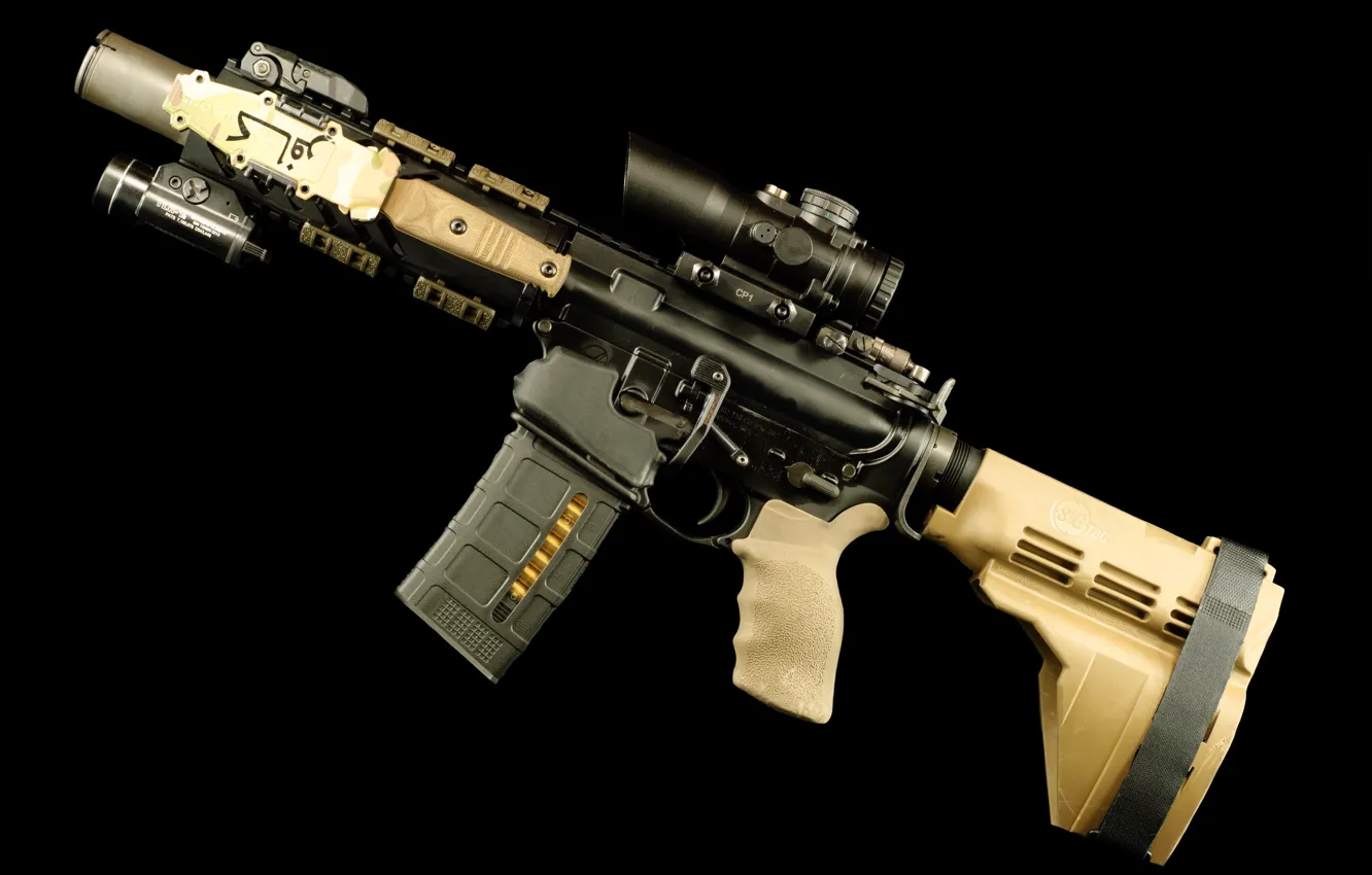 Photo wallpaper wallpaper, gun, weapon, rifle, assault rifle, AR-15, AR15, carbine