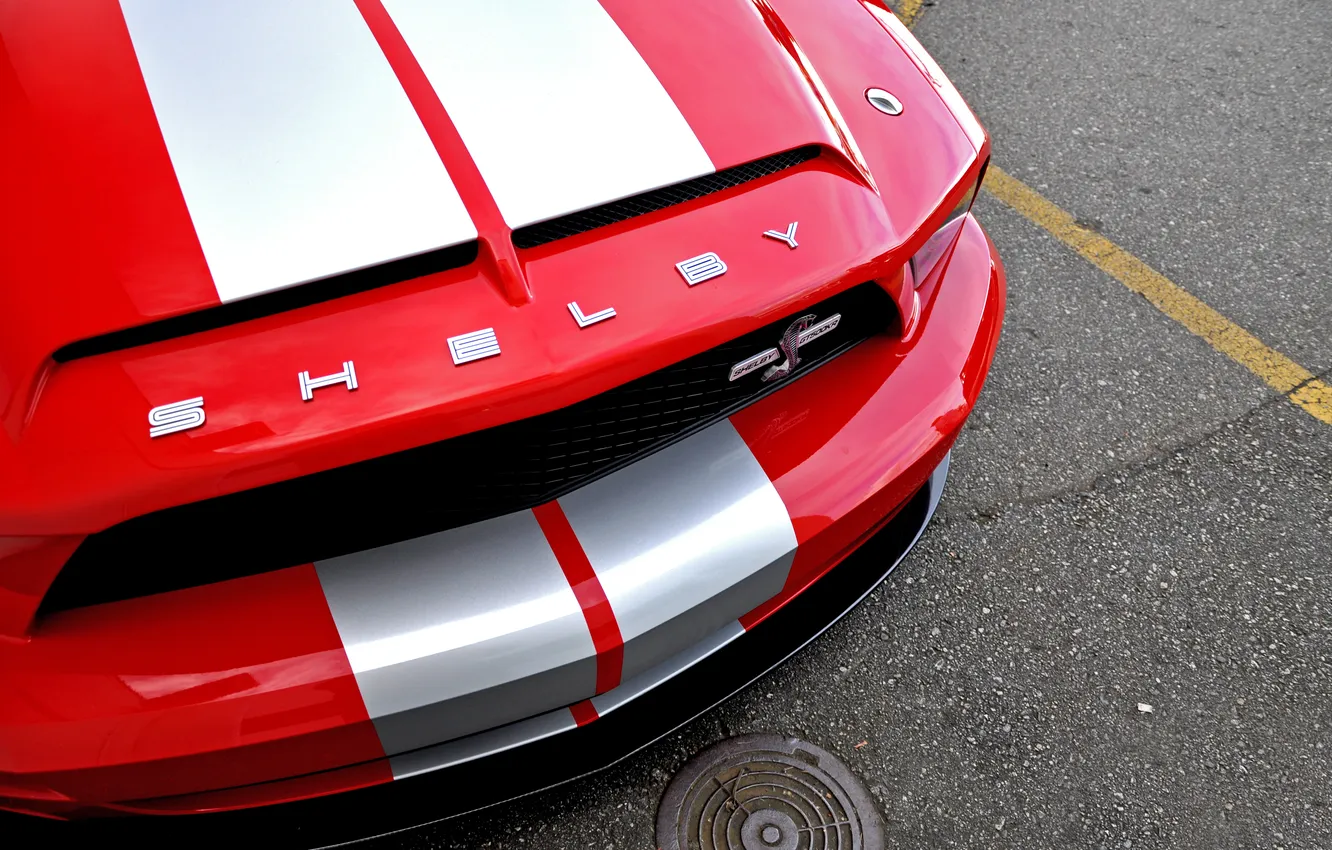 Photo wallpaper auto, red, Ford, Shelby, GT500, red, Ford Mustang, GT500KR