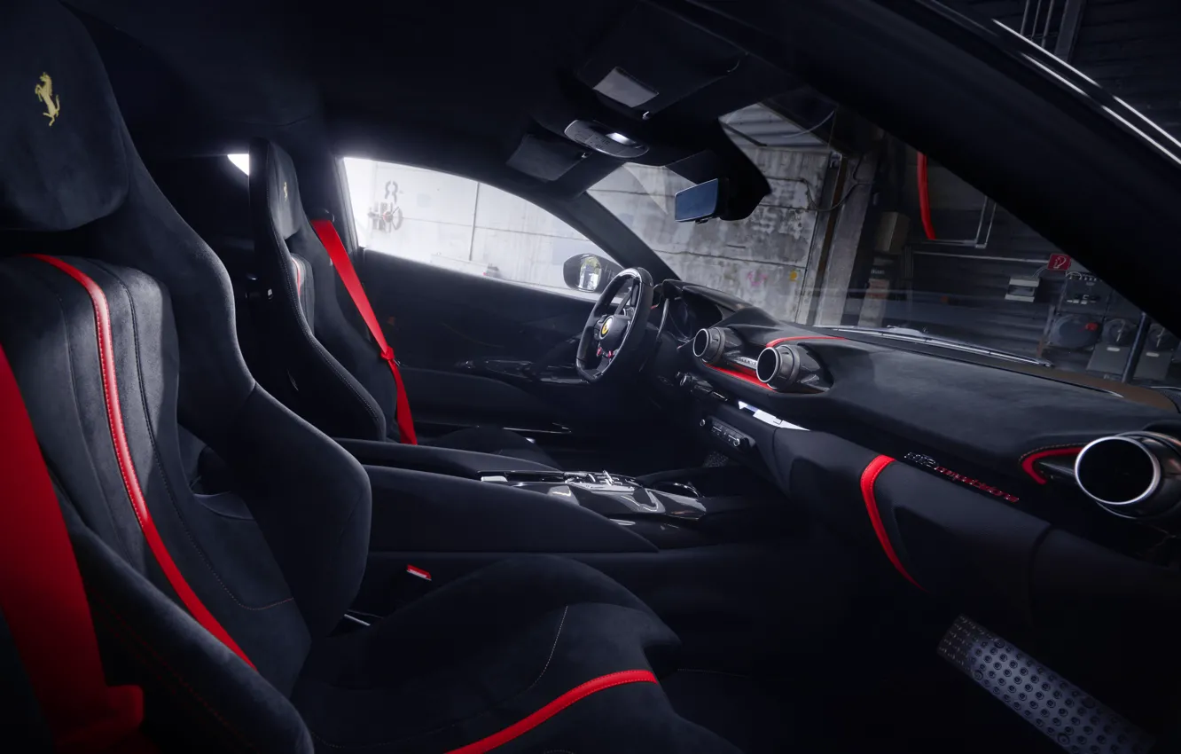 Photo wallpaper Ferrari, Novitec, car interior, 812, Novitec Ferrari 812 Competizione