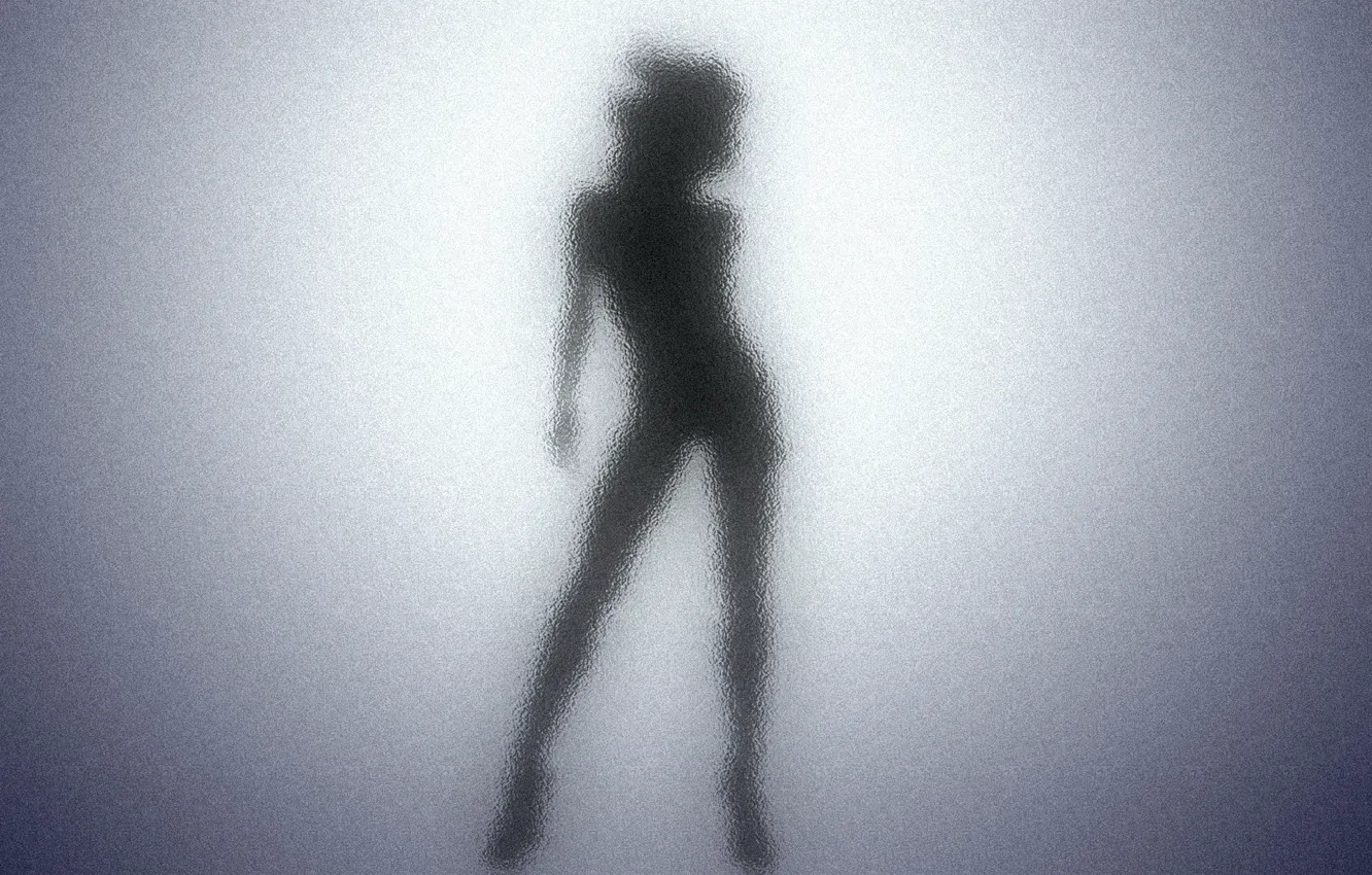 Photo wallpaper black, Glass, shadows, female, silhouette