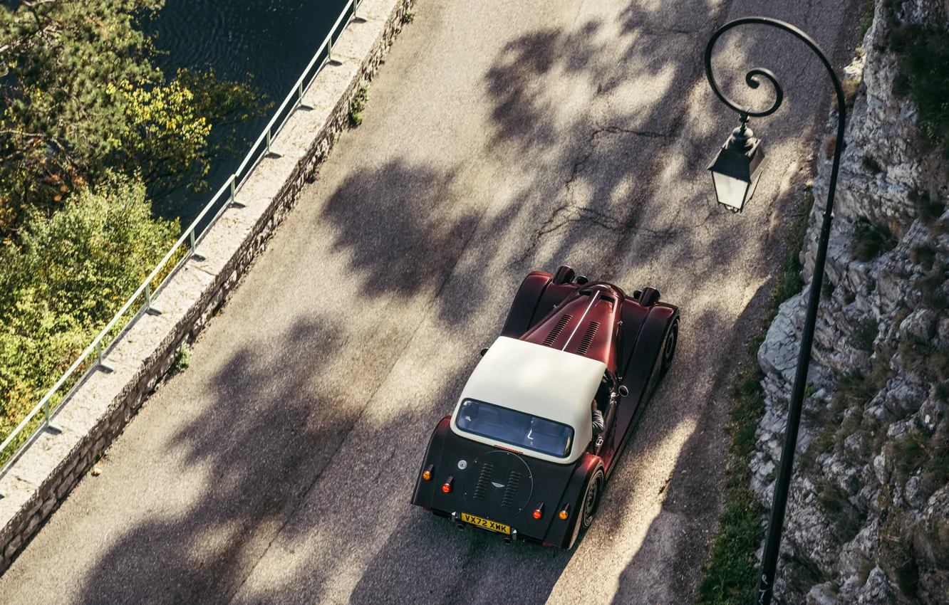 Photo wallpaper Morgan, top view, Morgan Plus Six, Plus Six