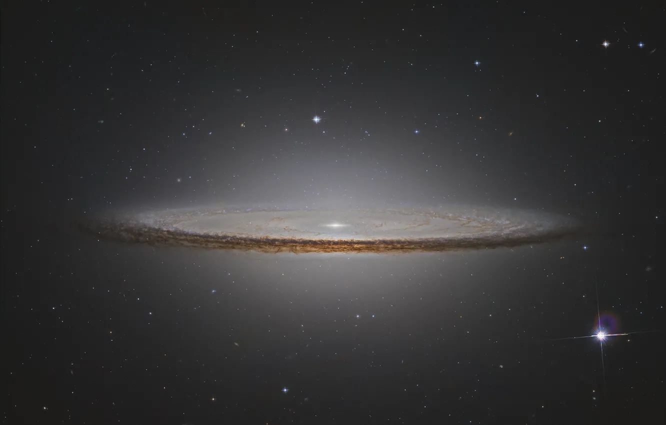 Photo wallpaper the sky, stars, stars, ngc4594, the sombrero galaxy, galaxy Wallpaper, Sombrero Galaxy