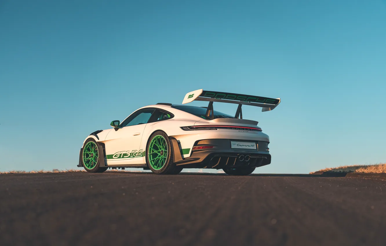 Photo wallpaper 911, Porsche, white, supercar, Porsche 911 GT3 RS, Tribute to Carrera RS