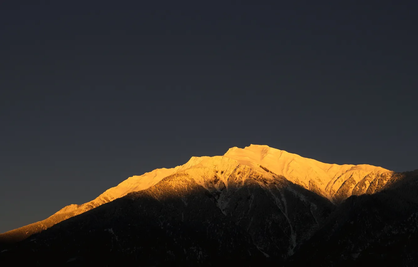 Photo wallpaper snow, mountains, tops