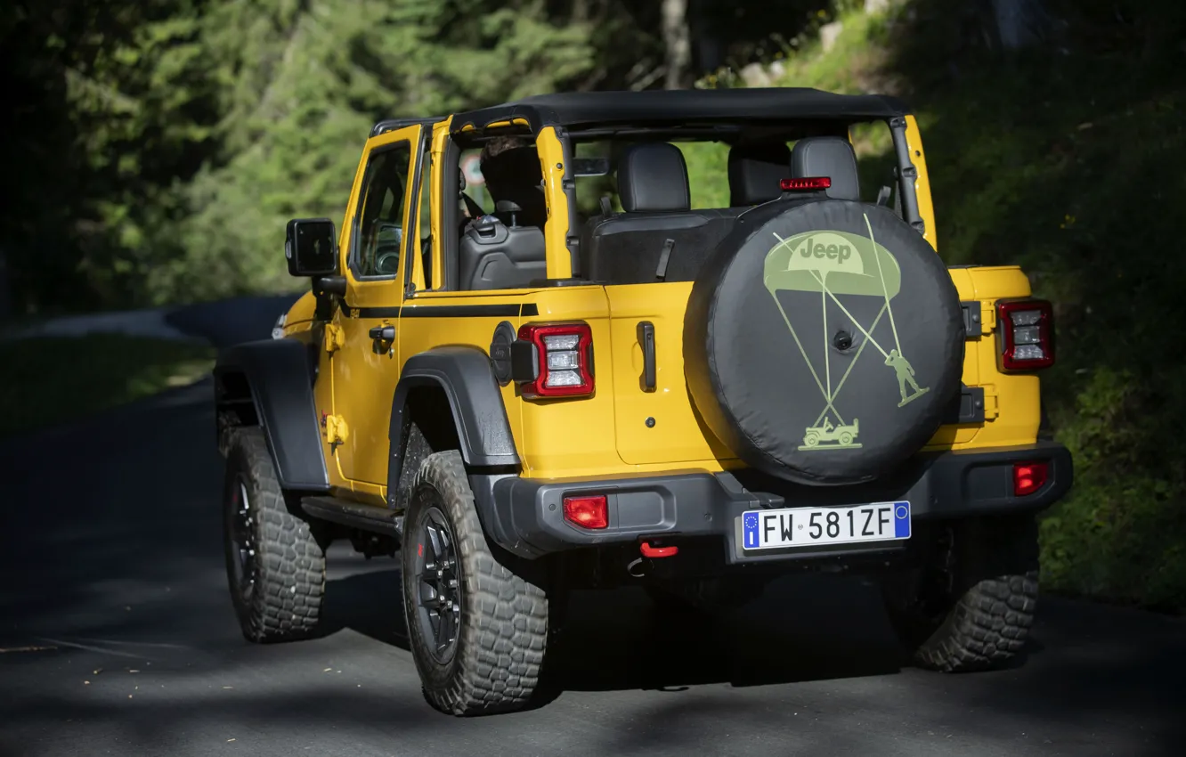 Photo wallpaper yellow, SUV, ass, 4x4, Jeep, Mopar, 2019, Wrangler Rubicon 1941