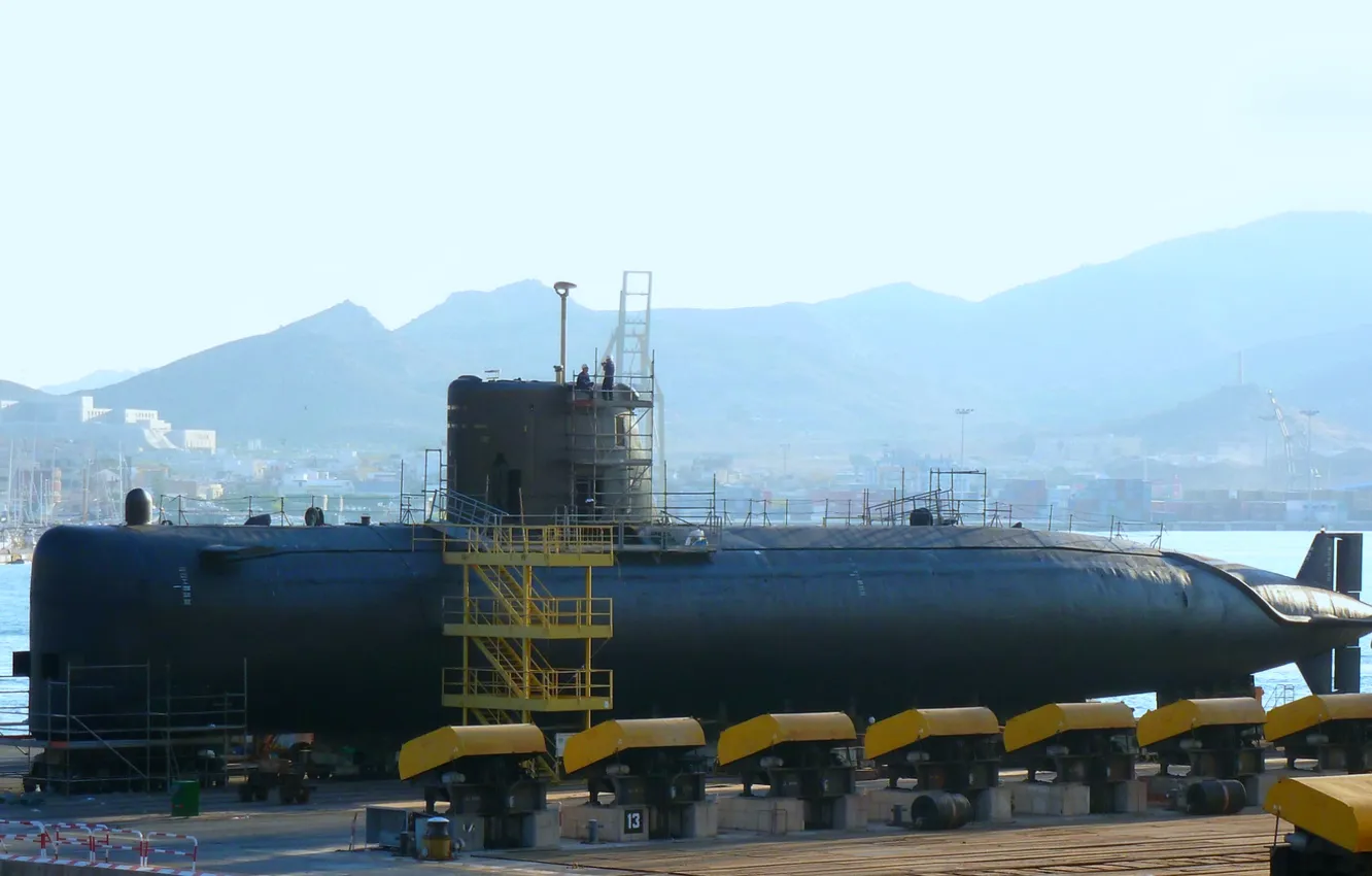 Photo wallpaper submarine, S-73, Mistral, Portuguese Navy