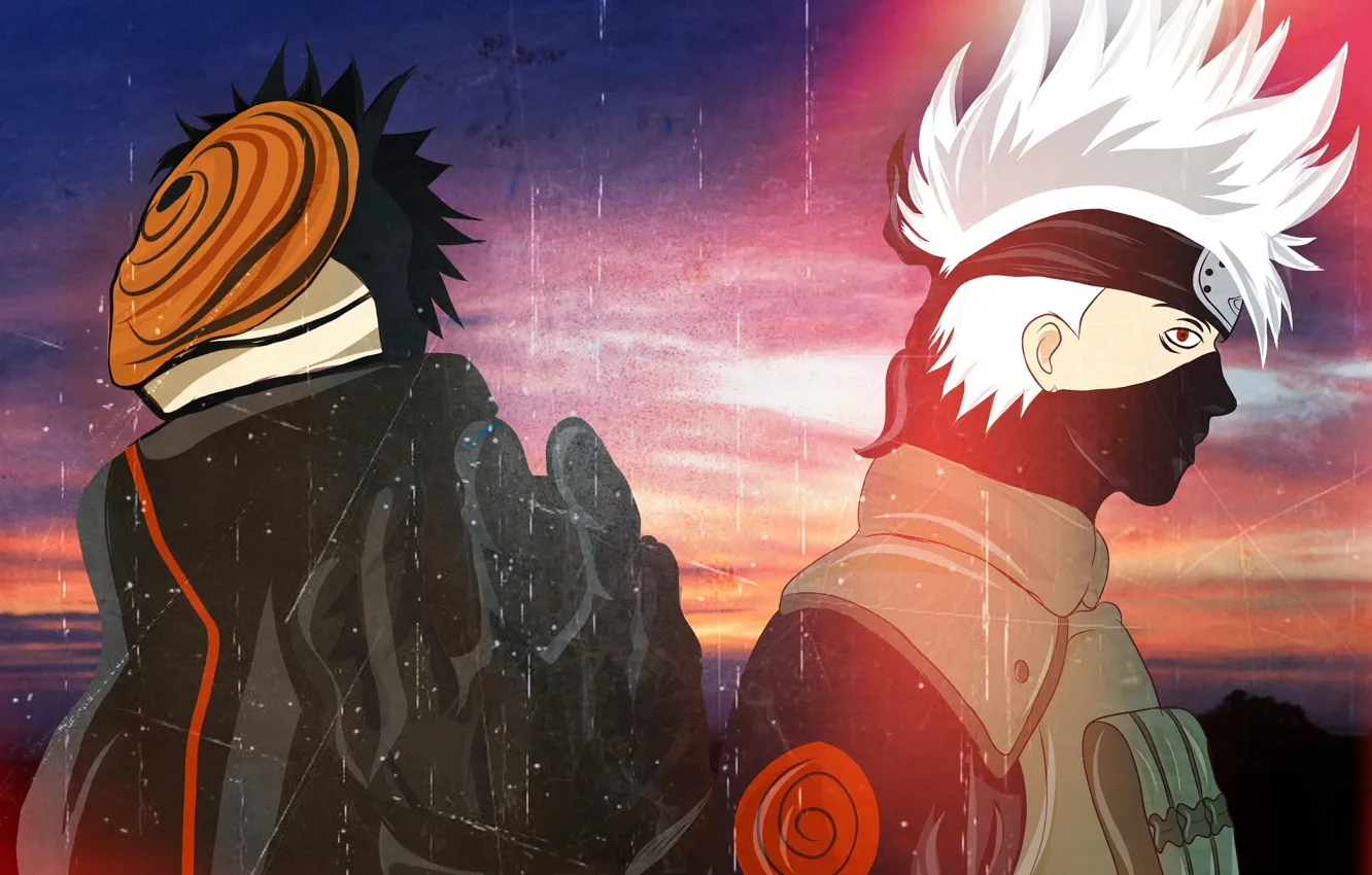 Photo wallpaper naruto, obito Uchiha, Hatake Kakashi