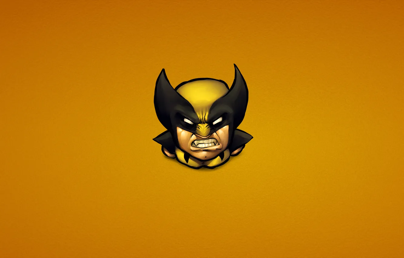 Photo wallpaper anger, minimalism, Wolverine, Logan, x-men, Wolverine, Marvel, x-men