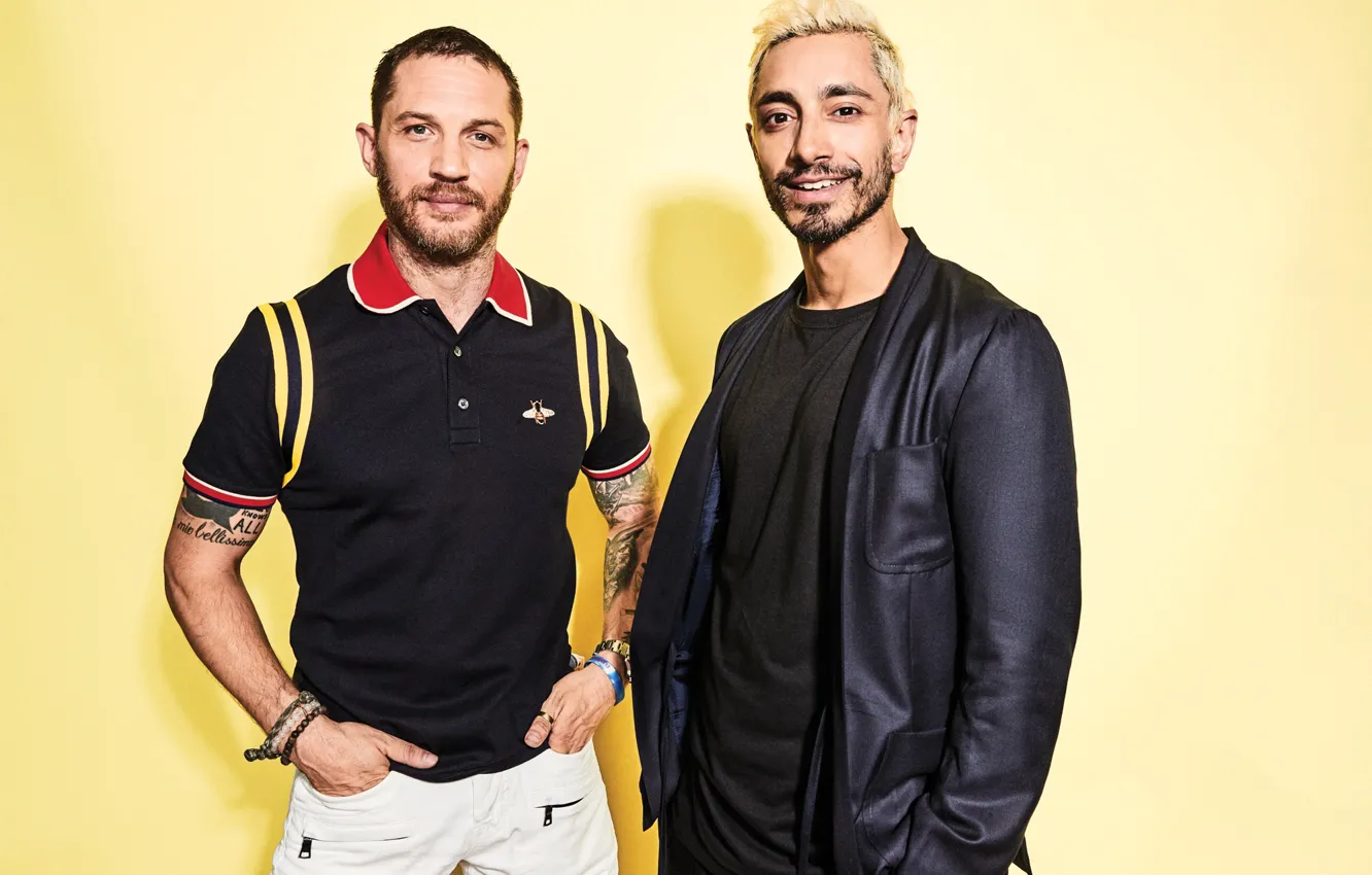 Photo wallpaper male, Tom Hardy, Riz Ahmed